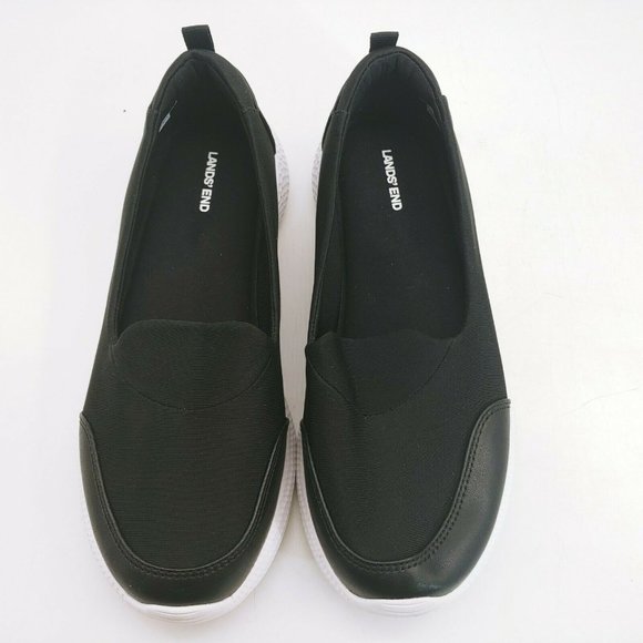 Lands End Womans Slip On Flat Loafer‎ Black 6D - Picture 4 of 10